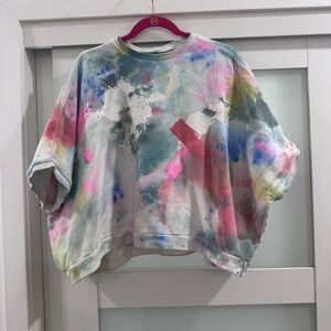 State the Label hand painted short sleeve sweatshirt